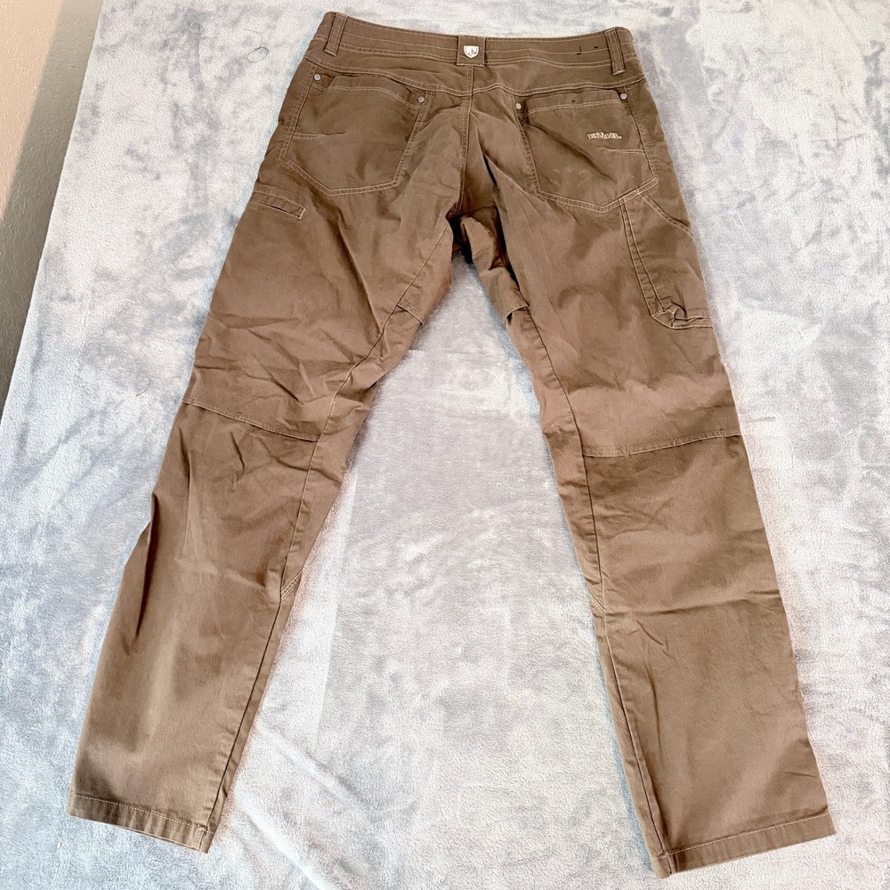 KUHL Men 35x32 Brown Lightweight Renegade Vented Hiking Work Pants Utility Gorp - Picture 2 of 11
